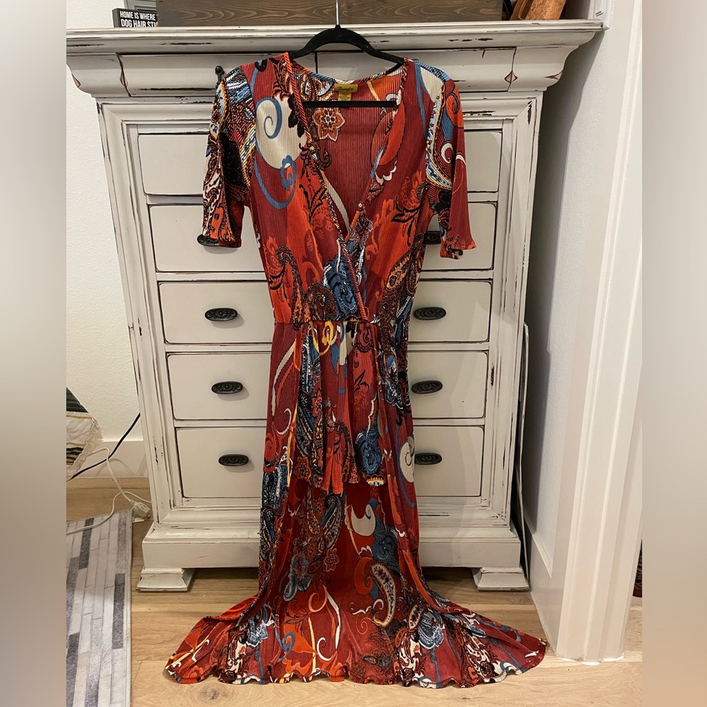 Vintage wrangler hi low romper dress